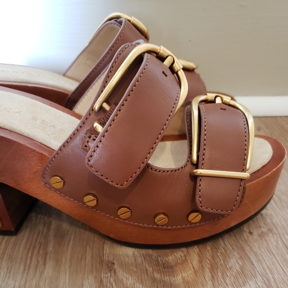 Veronica Beard Halifax leather clogs in Hazelwood womens shoes size 5.5 - Picture 7 of 16